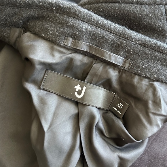 JIL SANDER +J x Uniqlo Single Breasted Wool Coat in Black Grey Sz. XS - Picture 6 of 11